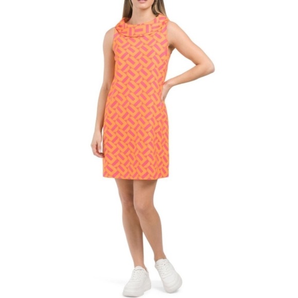 Trina Turk Dresses & Skirts - NEW Trina Turk Leko Boat Neck Swing Dress Orange Pink Size XS NWT